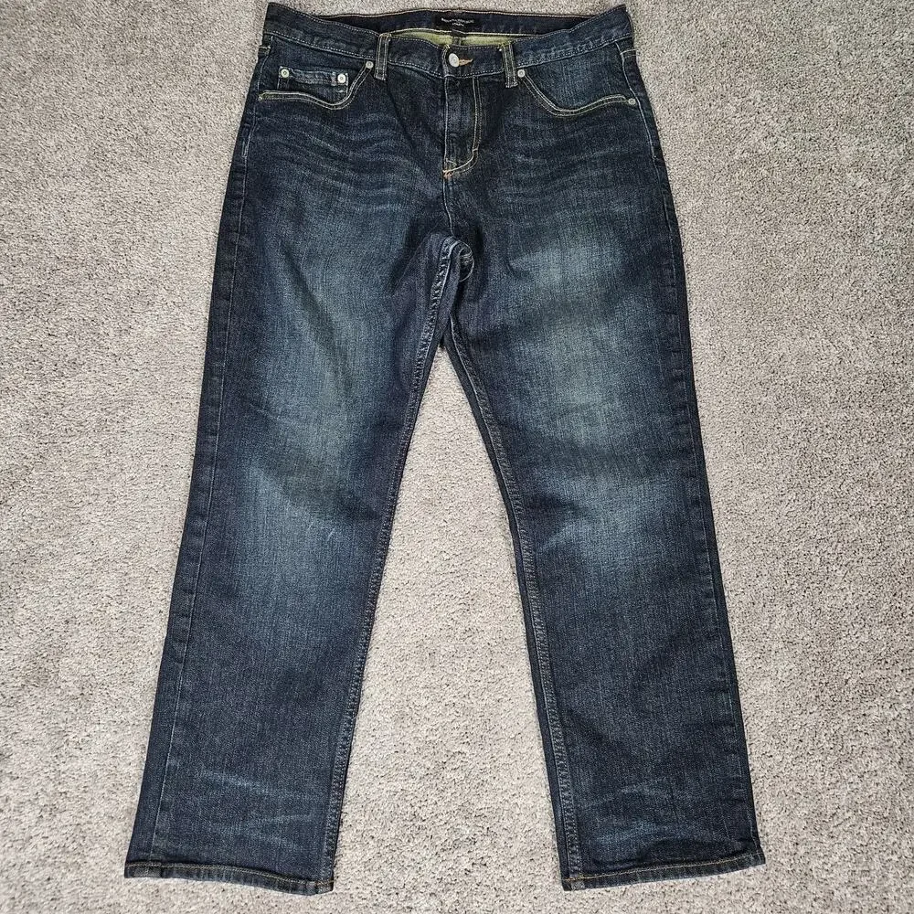 Banana Republic Athletic Fit Jeans Men's 34X28 (35X30) Blue Stretch Minimalist